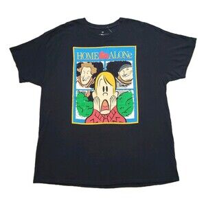 Home Alone Kevin McCallister Wet Bandits Size 2XL Mens Black T-Shirt Scream